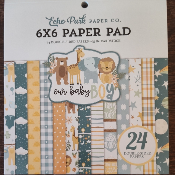 Brand New Echo Park Baby Boy 6x6 Paper Pads - Picture 3 of 4
